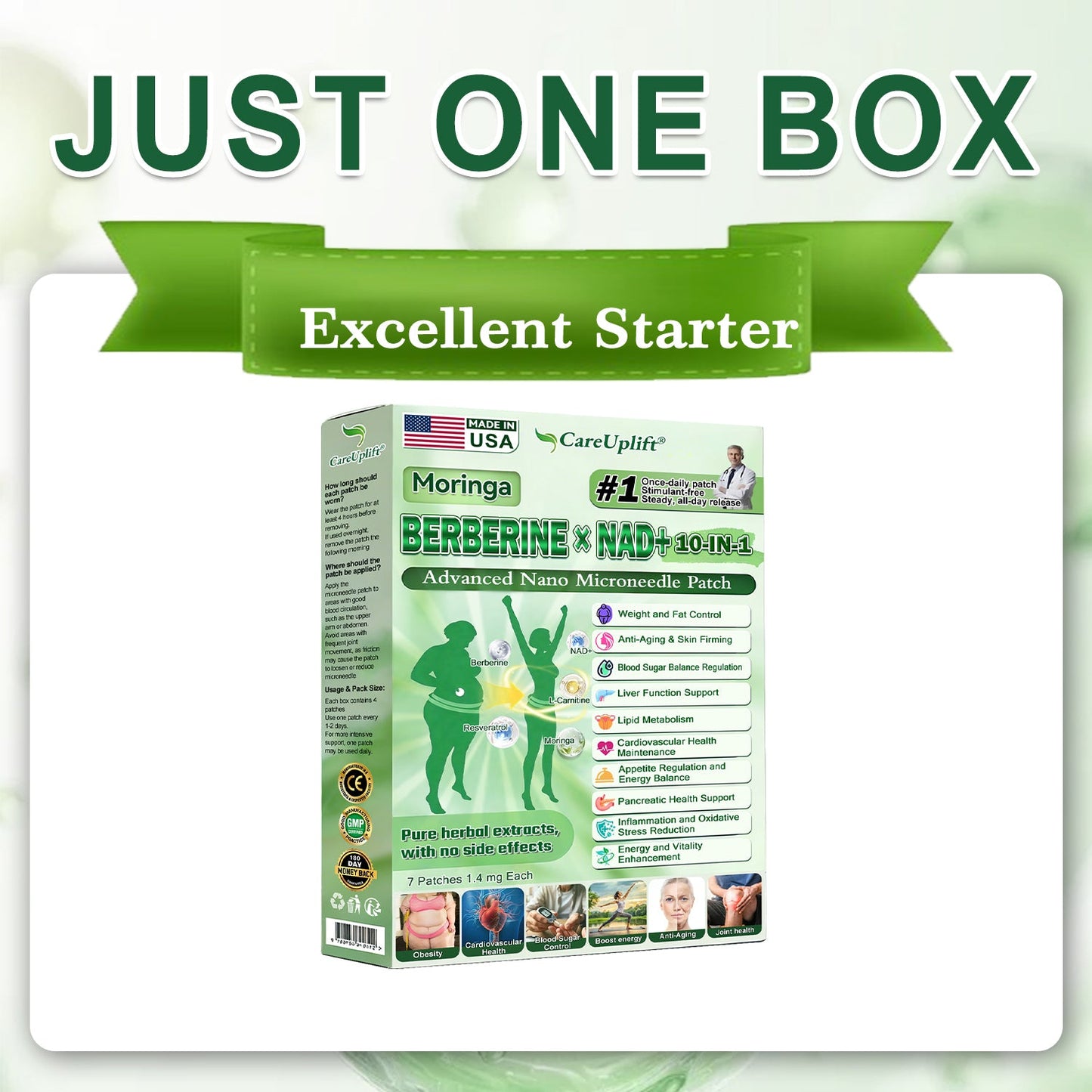 𝐎𝐟𝐟𝐢𝐜𝐢𝐚𝐥 𝐔𝐒 𝐒𝐭𝐨𝐫𝐞 | 🧑‍⚕️🩺 𝐂𝐚𝐫𝐞𝐔𝐩𝐥𝐢𝐟𝐭® Moringa · Berberine × NAD+ 𝟏𝟎-𝐢𝐧-𝟏 𝐀𝐝𝐯𝐚𝐧𝐜𝐞𝐝 𝐍𝐚𝐧𝐨 𝐌𝐢𝐜𝐫𝐨𝐧𝐞𝐞𝐝𝐥𝐞 𝐏𝐚𝐭𝐜𝐡 — 𝐎𝐧𝐜𝐞 𝐃𝐚𝐢𝐥𝐲, 𝐕𝐢𝐬𝐢𝐛𝐥𝐞 𝐑𝐞𝐬𝐮𝐥𝐭𝐬 𝐢𝐧 𝟕 𝐃𝐚𝐲𝐬