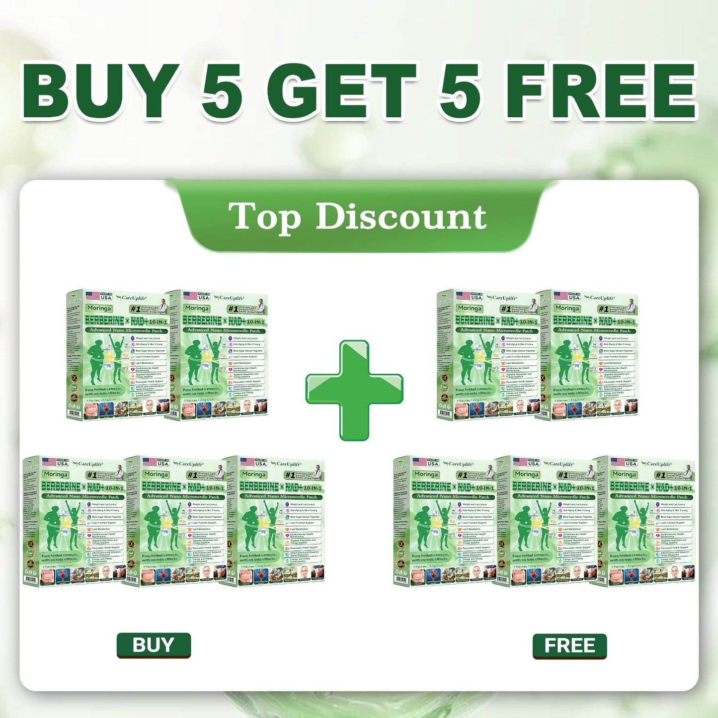 𝐎𝐟𝐟𝐢𝐜𝐢𝐚𝐥 𝐔𝐒 𝐒𝐭𝐨𝐫𝐞 | 🧑‍⚕️🩺 𝐂𝐚𝐫𝐞𝐔𝐩𝐥𝐢𝐟𝐭® Moringa · Berberine × NAD+ 𝟏𝟎-𝐢𝐧-𝟏 𝐀𝐝𝐯𝐚𝐧𝐜𝐞𝐝 𝐍𝐚𝐧𝐨 𝐌𝐢𝐜𝐫𝐨𝐧𝐞𝐞𝐝𝐥𝐞 𝐏𝐚𝐭𝐜𝐡 — 𝐎𝐧𝐜𝐞 𝐃𝐚𝐢𝐥𝐲, 𝐕𝐢𝐬𝐢𝐛𝐥𝐞 𝐑𝐞𝐬𝐮𝐥𝐭𝐬 𝐢𝐧 𝟕 𝐃𝐚𝐲𝐬